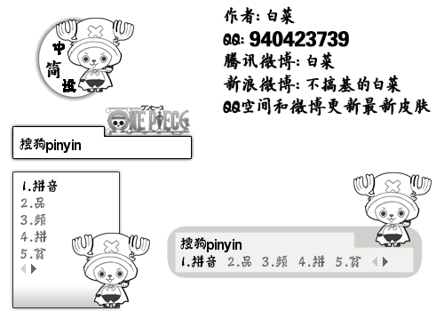 《海贼王-①》搜狗拼音皮肤 作者白菜 - 搜狗输